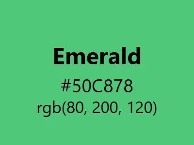 Visual example of emerald color with its luxurious, gemstone-inspired appearance