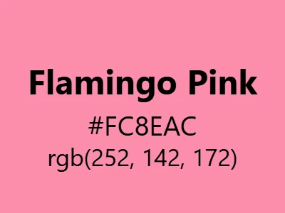 Visual example of flamingo pink color with its vibrant, tropical appearance