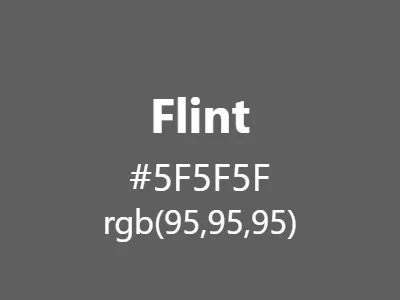 Visual example of flint color with its hard, sharp dark grey appearance