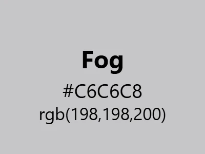 Visual example of fog color with its cool, muted appearance