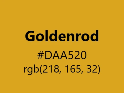 Visual example of goldenrod color with its rich, golden appearance