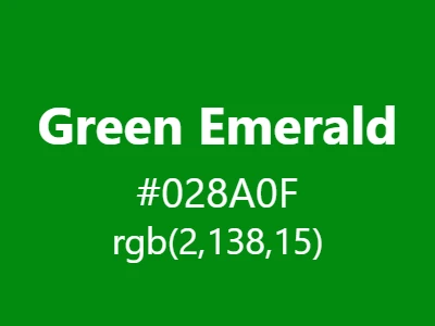 Visual example of green emerald color with its vibrant, jewel-toned appearance
