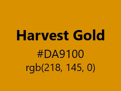 Visual example of harvest gold color with its warm, autumnal appearance