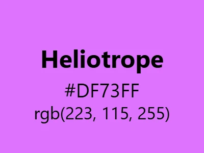 Visual example of heliotrope color with its vibrant, pinkish-purple appearance