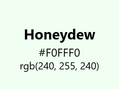 Visual example of honeydew color with its soft, delicate appearance