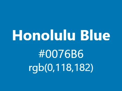 Visual example of Honolulu Blue color with its iconic, sports-inspired appearance