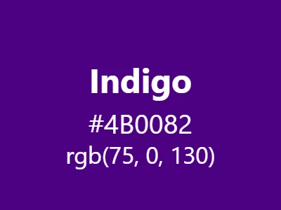 Visual example of indigo color with its deep, mystical appearance