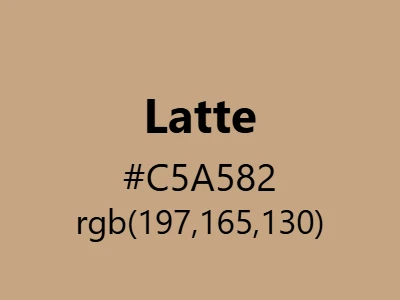 Visual example of latte color with its soft, milky appearance