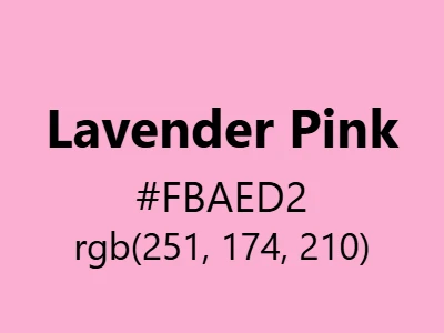 Visual example of lavender pink color with its soft, romantic appearance