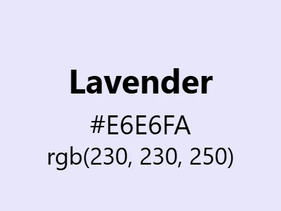 Visual example of lavender color with its soft, soothing appearance