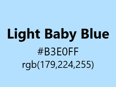 Visual example of light baby blue color with its extremely soft, delicate appearance