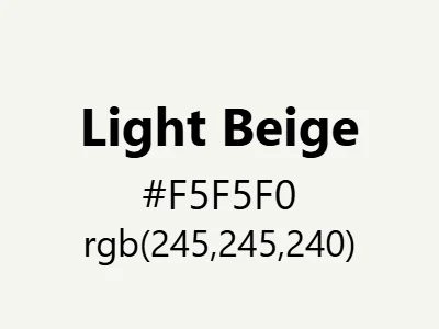 Visual example of light beige color with its delicate, neutral appearance
