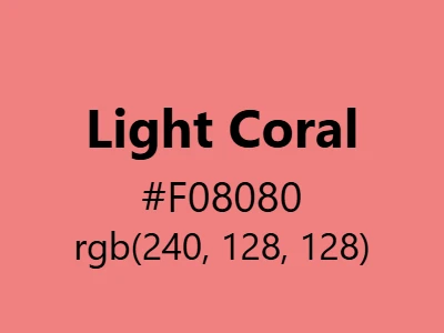 Visual example of light coral color with its soft, tropical appearance
