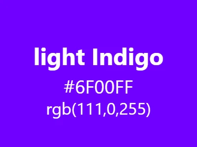 Visual example of light indigo color with its bright, mystical appearance