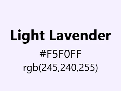 Visual example of light lavender color with its extremely soft, delicate appearance