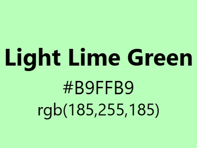 Visual example of light lime green color with its soft, refreshing appearance