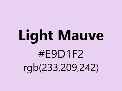 Visual example of light mauve color with its soft, delicate appearance