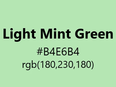 Visual example of light mint green color with its delicate, refreshing appearance