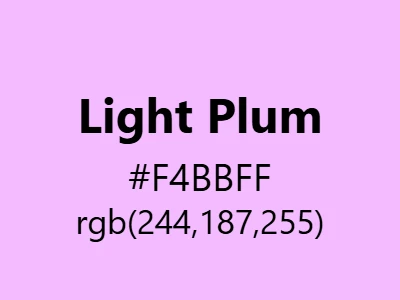 Visual example of light plum color with its soft, delicate appearance