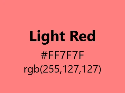 Visual example of light red color with its soft, gentle appearance