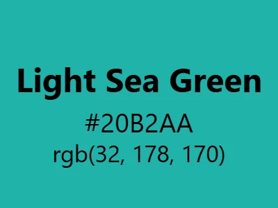 Visual example of light sea green color with its soft, coastal appearance
