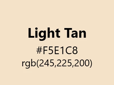 Visual example of light tan color with its soft, pale appearance
