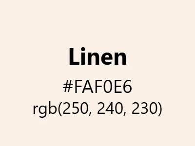 Visual example of linen color with its warm, natural appearance