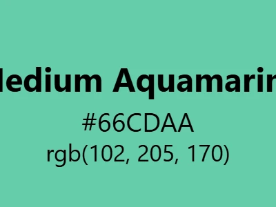 Visual example of medium aquamarine color with its balanced, refreshing appearance