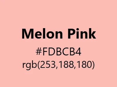 Visual example of melon pink color with its soft, fruity appearance