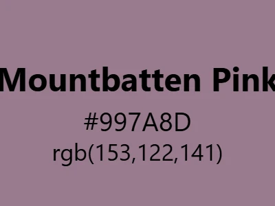 Visual example of Mountbatten pink color with its historical, military appearance