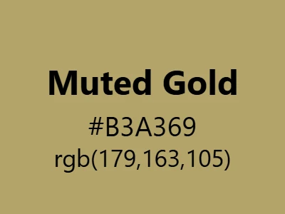 Visual example of muted gold color with its subtle, sophisticated appearance