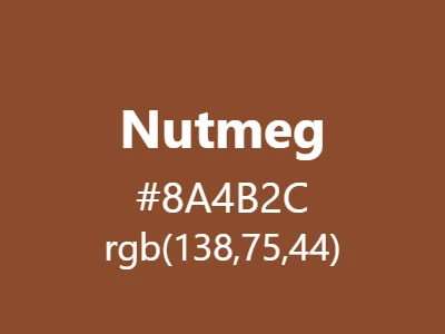 Visual example of nutmeg color with its warm, spicy appearance