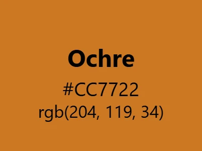 Visual example of ochre color with its ancient, earthy appearance