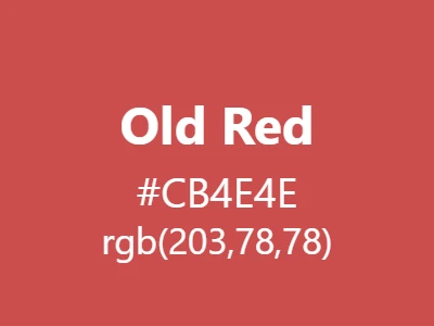 Visual example of old red color with its warm, vintage appearance