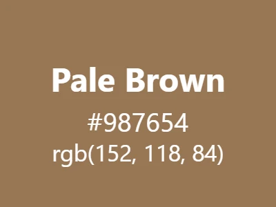 Visual example of pale brown color with its soft, muted appearance