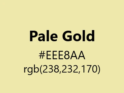 Visual example of pale gold color with its soft, delicate appearance and subtle warmth