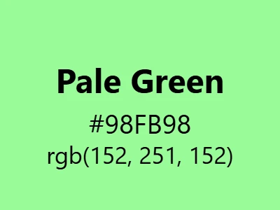Visual example of pale green color with its soft, delicate appearance