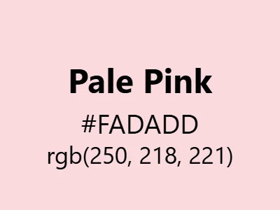 Visual example of pale pink color with its soft, delicate appearance