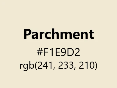 Visual example of parchment color with its ancient, warm appearance