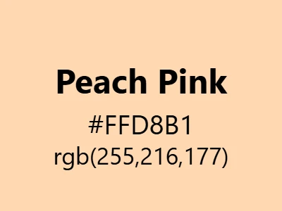 Visual example of peach pink color with its soft, warm appearance
