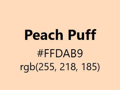 Visual example of peach puff color with its soft, warm appearance