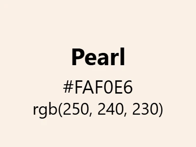 Visual example of pearl color with its soft, iridescent appearance