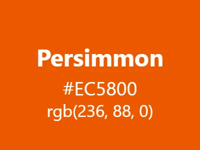 Visual example of persimmon color with its rich, fruity appearance