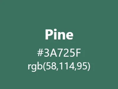 Visual example of pine color with its natural, evergreen appearance