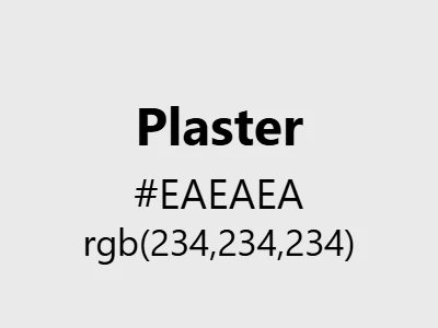 Visual example of plaster color with its matte, neutral appearance