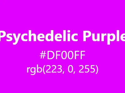 Visual example of psychedelic purple color with its intense, mind-bending appearance that vibrates with energy