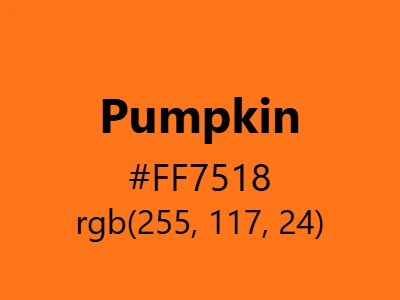 Visual example of pumpkin color with its warm, autumnal appearance