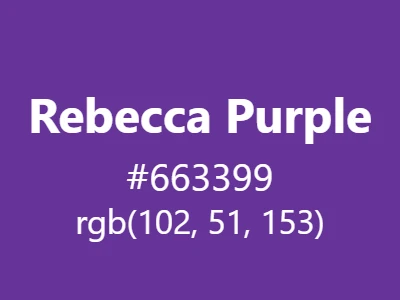 Visual example of rebecca purple color with its meaningful, balanced appearance