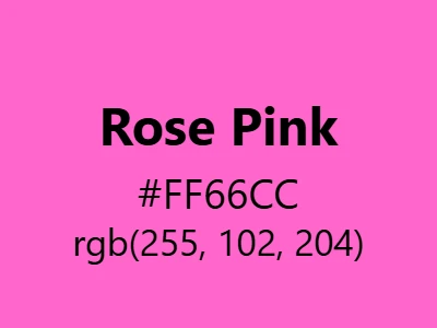Visual example of rose pink color with its vibrant, floral appearance