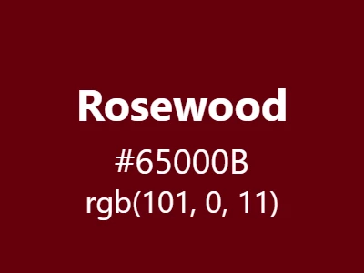 Visual example of rosewood color with its deep, reddish-brown appearance